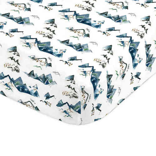 NoJo® Watercolor Fitted Standard Crib Sheet in Blue