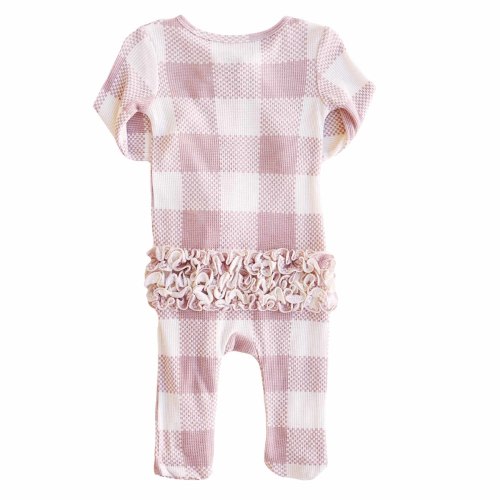 All Bamboo Waffle Zipper Footies