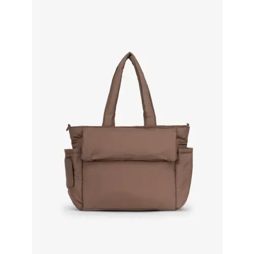 Diaper Tote Bag with Laptop Sleeve - HAZELNUT
