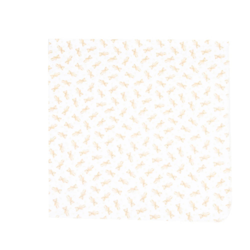Teddy Print Swaddle Blanket - Ivory