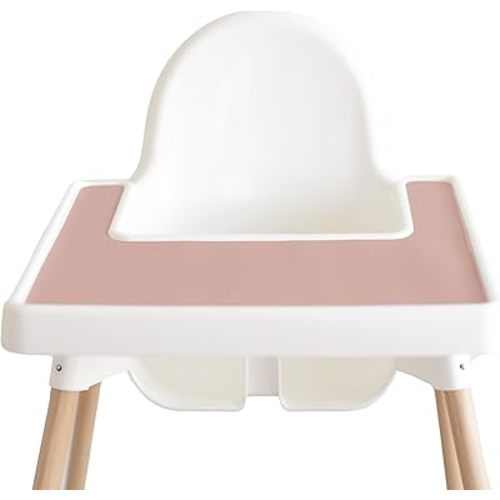 Yeah Baby Goods Placemats Compatible with The IKEA Antilop Highchair (Pale Terracotta) - Food-Grade Silicone Highchair Tray Mat – Easy to Clean, High Chair Accessory