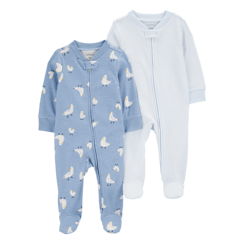 Baby 2-Pack Striped Pelican 2-Way Zip Sleep & Play Pajamass - Carter's | Carter's