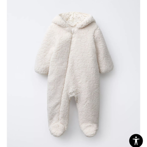 POLAR FLEECE ROMPER - Ecru | ZARA United States