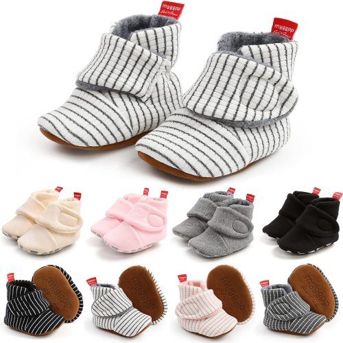 Baby Booties Infant Newborn Boys Girls Slippers Warm Crib Sock Shoes Indoor First Walker Prewalker