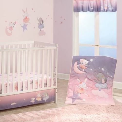 Bedtime Originals Tiny Dancer Crib Bedding Set - Pink/Purple - 3pc