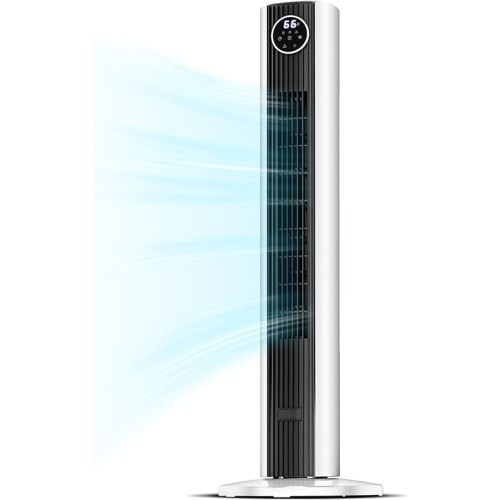 Tower Fan for Bedroom, Standing Bladeless Fan that Blows Cold Air for Home, 85° Oscillating Quiet Cooling Floor Fans with Remote, 12H Timer, 23ft/s Velocity, 3 Speeds, 4 Modes, 36 inch (Secondary)