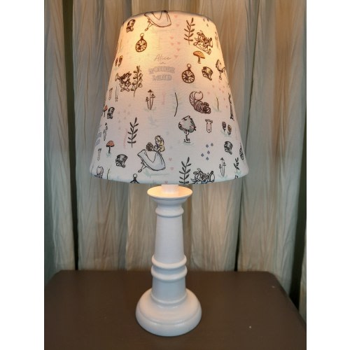 Alice in Wonderland Nursery accent lamp, Alice in Wonderland baby girl Nursery lamp, Alice in Wonderland bedroom lamp, girl baby gift