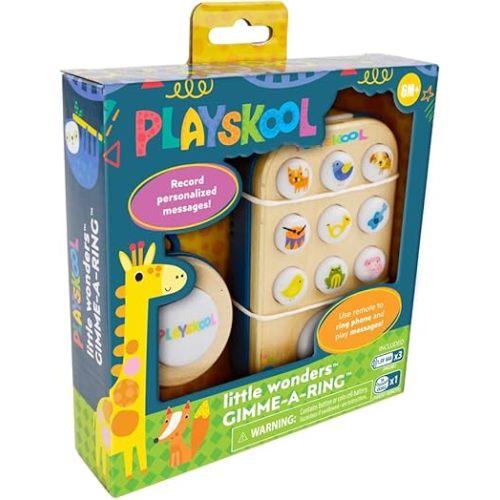 Playskool Little Wonders Gimme-A-Ring - Toy Phone - Leave Phone Messages for Baby - Ages 6 Month+