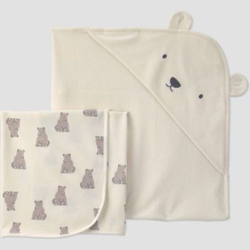 Carter's Just One You® Baby 2pk Hooded Towel - Brown Bear