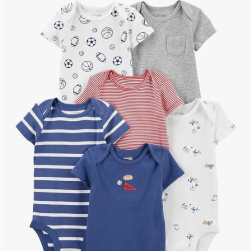 Simple Joys by Carter's Baby-Boys 6-Pack Short-Sleeve Bodysuit