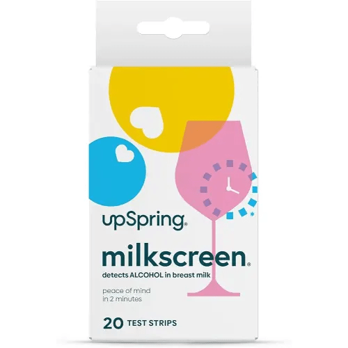 UpSpring Milkscreen Test Strips Breastmilk Alcohol Test Strip for Breastfeeding Moms at Home, Simple and Non-Invasive Alcohol Results in 2 Minutes, 20 Test Strips