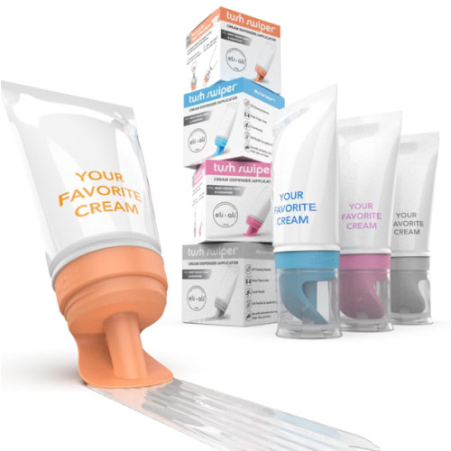 Eli & Ali Tush Swiper - Diaper Rash Cream & Butt Paste Applicator - Universal Fit for Most Diaper Creams | Mess-Free & Hygienic Alternative to Cream Spatula - Carry Less Baby Gear - Variety, 4 Pack