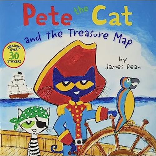 Pete the Cat and the Treasure Map: Includes Over 30 Stickers!