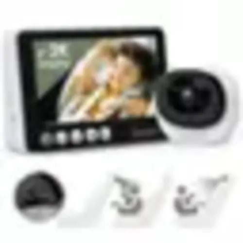 bonoch - 2K Baby Car Camera with Full Crystal Night Vision, 5 Inch Baby Car Montior for Back Seat Rear Facing - white