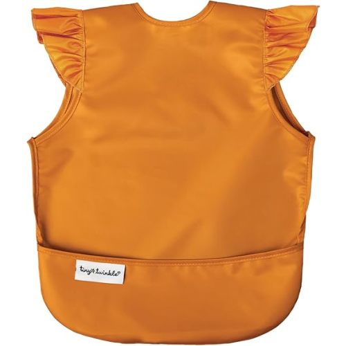 Tiny Twinkle Mess Proof Baby Bib - Waterproof Toddler and Baby Apron Bib - Machine Washable - PFAS and BPA Free