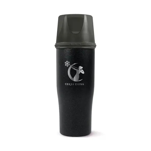 CERES CHILL Mini Breastmilk Chiller Demigoddess, Reusable Breastmilk Storage Container, Keeps Milk at Safe Temperatures for Up to 16 Hours,Bottle Cooler,Connects W/Most Major Pumps (Shimmering Black)