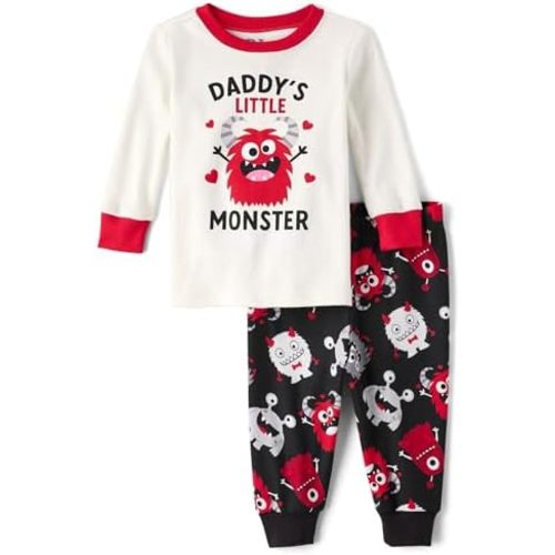 The Children's Place Baby Boys' and Toddler Long Sleeve Top and Pants Snug Fit 100% Cotton 2 Piece Pajama Set