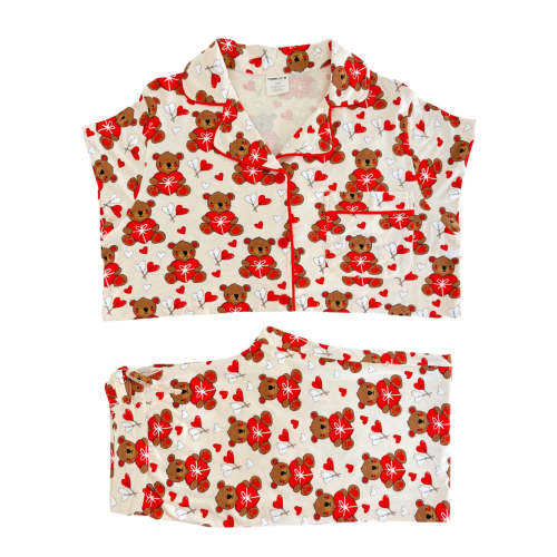 Women's Lounge Set, Valentine Bear