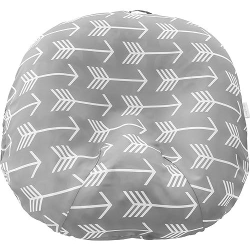 Water Resistant Removable Cover for Newborn Lounger | Unisex Gray Arrow Design | Premium Quality Soft Wipeable Fabric (Gray Arrow)