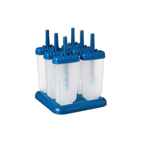 Tovolo Groovy Popsicle Molds (set Of 6) Mess-free Plastic Ice Pops With Reusable Sticks & Drip-guard For Freezer
