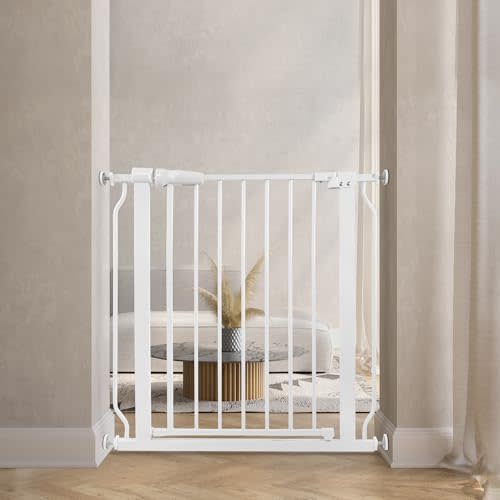 BalanceFrom Easy Walk-Thru Safety Gate for Doorways and Stairways with Auto-Close/Hold-Open Features