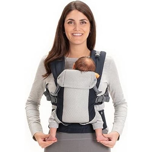 Beco Gemini Porte-bébé de la naissance au tout-petit – Porte-bébé ergonomique certifié pour nourrissons et enfants de 3,2 à 15,9 kg – Porte Bébé en forme de M, siège réglable, maille 3D respirante (bleu marine)