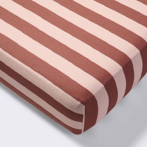 Cotton Fitted Crib Sheet - Warm Stripes - Cloud Island™