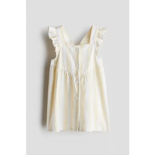 Ruffle-trimmed Cotton Dress