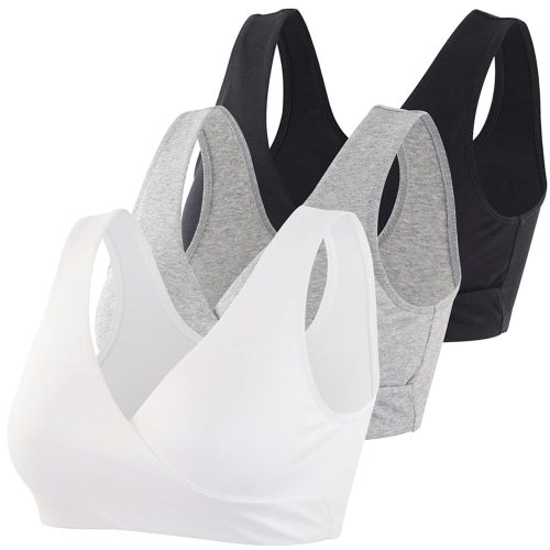 Women's Cotton Wireless Sleep Bra for Nursing and Maternity