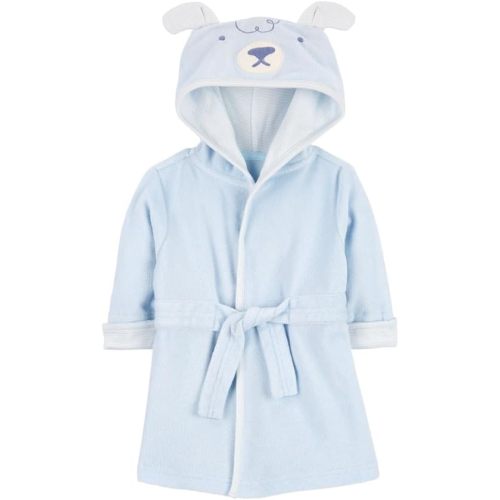 Carter's Baby Hooded Terry Robe (Blue Bear, 0-9 Months)
