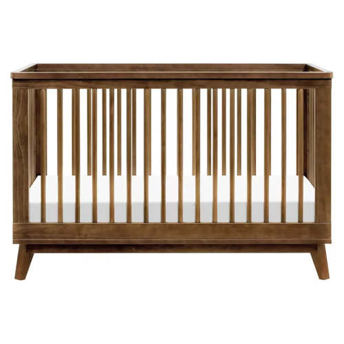 Scoot 3-in-1 Convertible Crib with Toddler Rail - Natural Walnut