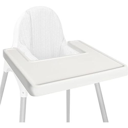 Baby High Chair Tray Compatible with IKEA Antilop High Chair Baby Dining Feeding Tray for Baby Toddler - Made with Food-Safe Plastic (BPA BPS BPF Lead and Phthalate Free) - White