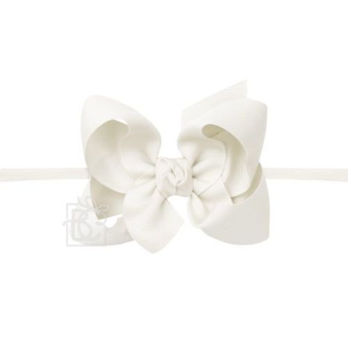 Beyond Creations - Hair Bows and Accessories - Quarter Inch Pantyhose Headband with Medium Bow