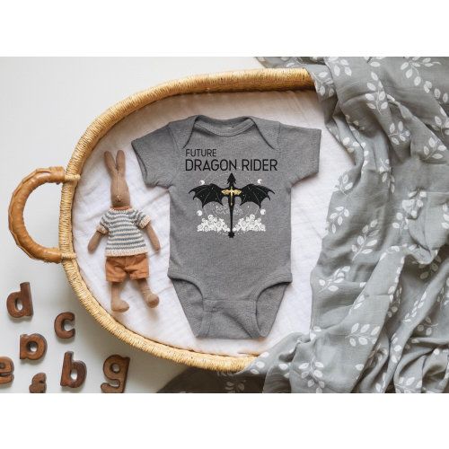 Future Dragon Rider Fourth Wing Merch Nerdy Baby Onesie© Baby Shower Bodysuit Infant Clothing Fourth Bookish Literary Gift