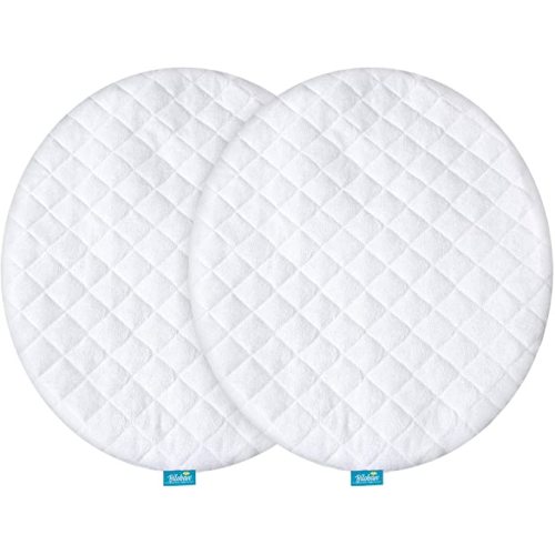Waterproof Bassinet Mattress Pad Cover Compatible with Fisher Price On The Go Baby Dome, 2 Pack, Ultra Soft Viscose Made from Bamboo Terry Surface
