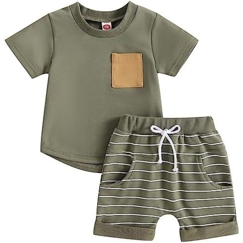 Mubineo Infant Toddler Baby Boy Summer T Shirt Shorts Outfits Short Sleeve Tee Tops Clothes Set