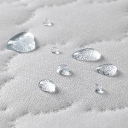 Sealy Stain Protection Waterproof Fitted Toddler Bed and Baby Crib Mattress Pad Cover Protector, Noiseless, Machine Washable and Dryer Friendly 52" x 28" - White - 1-PACK