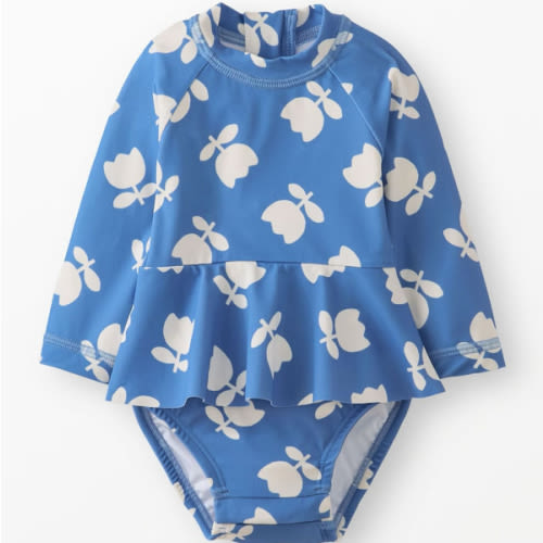 Baby One-Piece Skirted Rashguard Swimsuit