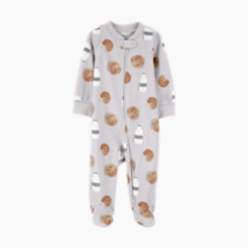 Carter's 2-Way Zip Cotton Sleep & Play Pajamas - Milk & Cookies, 6 M