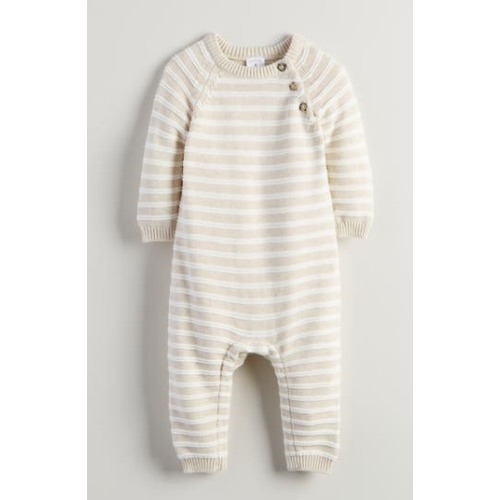 Stripe Sweater Romper, 3M