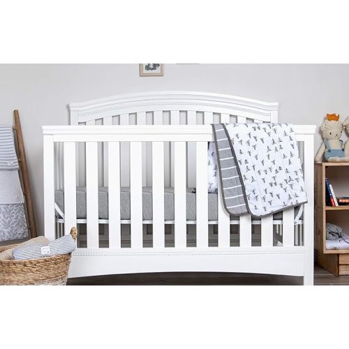 Burt's Bees Baby Essential Organic Cotton Fitted Crib Sheet, Breathable for Boy Girl Standard Crib & Toddler Mattresses