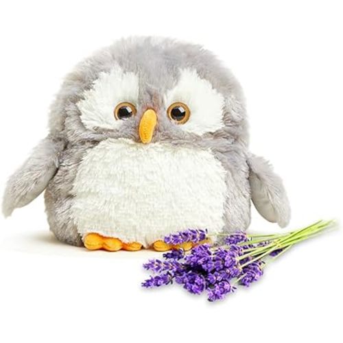 warmies Owl Microwavable, Hot or Cold for Cool Relaxation and Warm Relief, Lavender Scented Cozy Plush Animal
