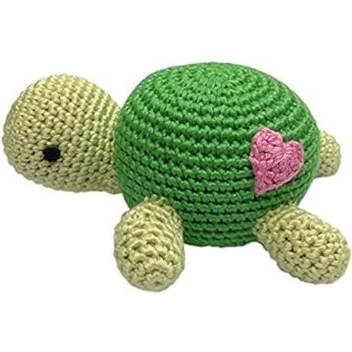 Organic Hand Crocheted Turtle Rattle