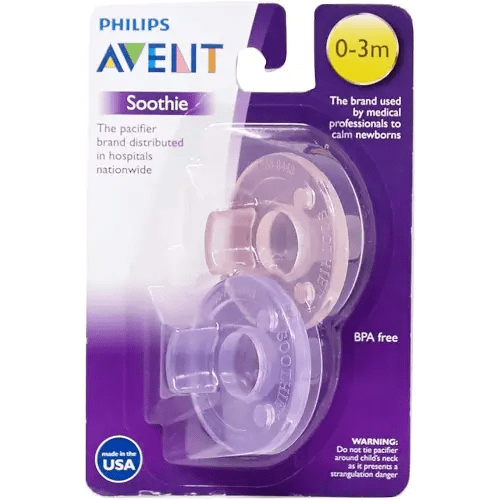 Philips Avent Soothie Pacifier, Pink/Purple, 0-3 Months, 2 Count