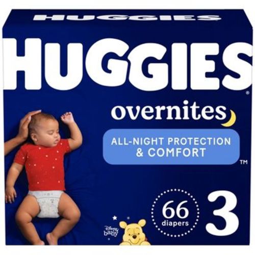 Huggies Overnites Disposable Diapers - Size 3 - 66ct