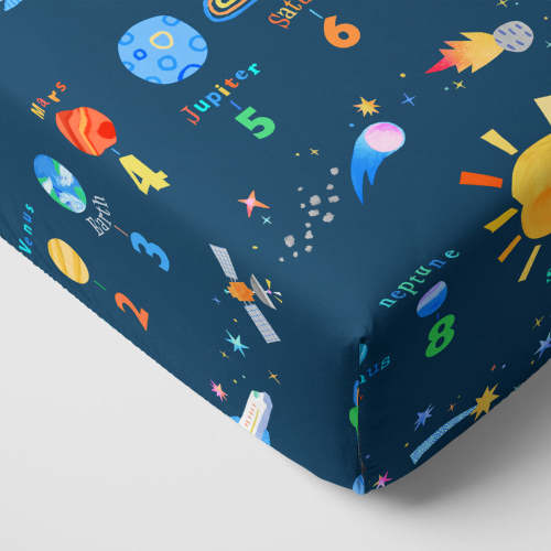 Solar Explorers Fitted Crib Sheet