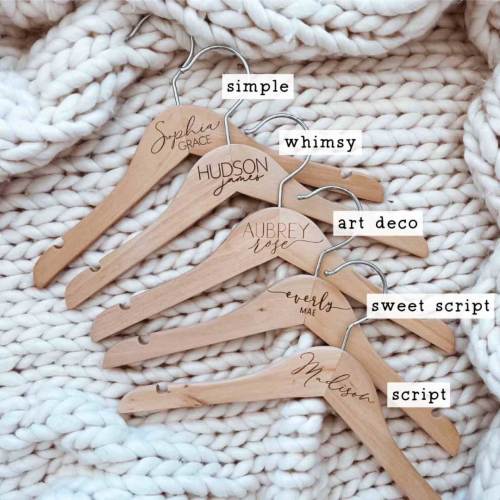 Personalized Baby Name Wood Hangers