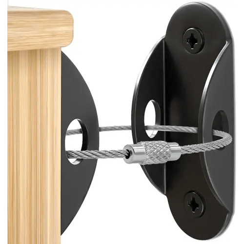 Furniture Anchors (10 Pack) Anti Tip Furniture Straps for Baby Proofing, 400lbs Tension Earthquake Resistant Metal Straps, Furniture Wall Anchor Prevent Baby Pet from Falling Furniture