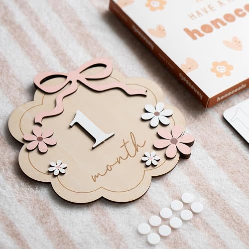 Baby Monthly Milestone Signs, 1-12