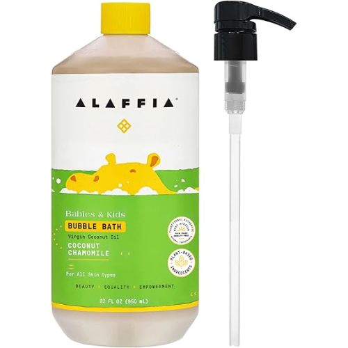 Alaffia Babies & Kids Gentle Cleanser Coconut Chamomile Bubble Bath